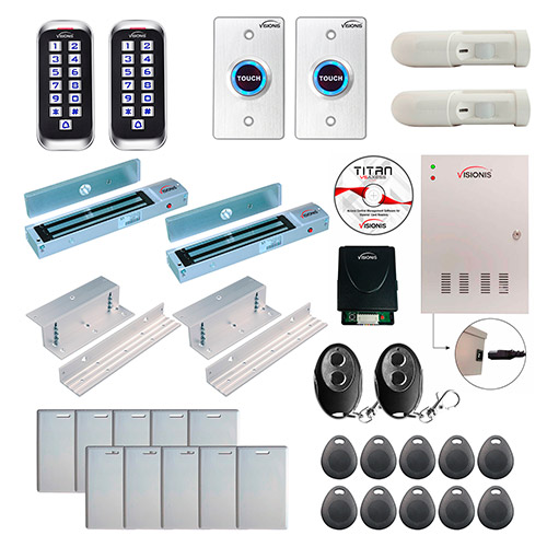 2 Doors Access Control Electromagnetic Lock for Inswinging Door 600lb