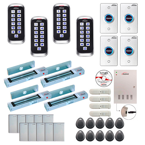 Four Doors Access Control Electromagnetic Lock for Outswinging Door 300lbs