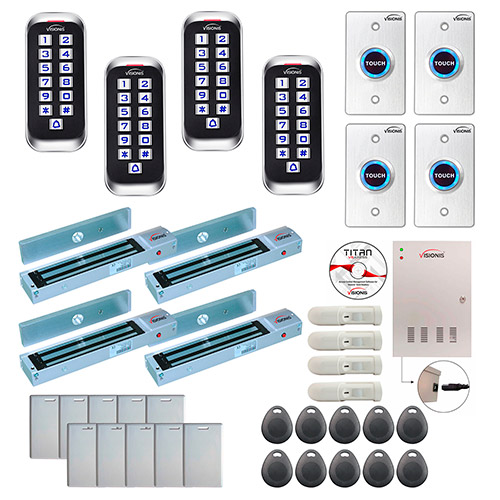Four Doors Access Control Electromagnetic Lock for Outswinging Door 600lbs