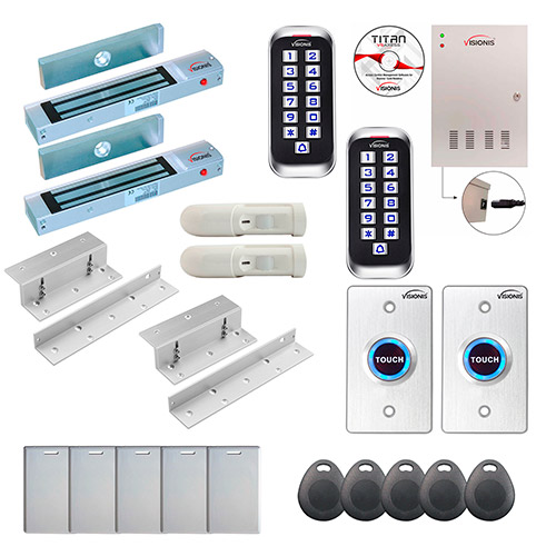 2 Door Professional Access Control for Inswing Door Electric Lock 300lbs Time Attendance