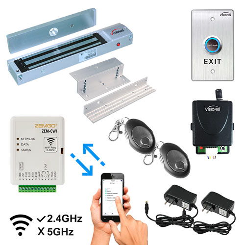 Smart Mobile WIFI Controller for Access Control with Android + Apple App, Web Browser + Smartphone Remote Viewing
