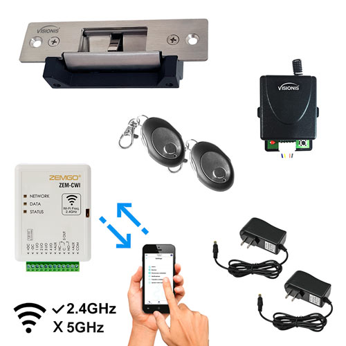 Web Browser + Smartphone Remote Viewing, 770lbs Electric Strike Fail Safe Fail Secure Adjust