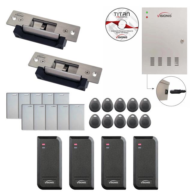 Access Control Electric Strike Fail Safe and Fail Secure Time Attendance + Entry and Exit Card Readers
