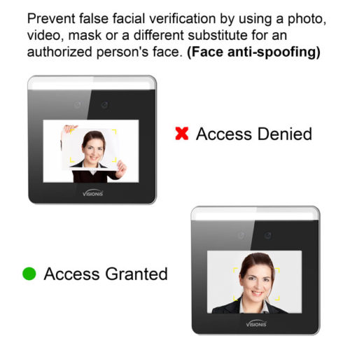 Indoor Only Access Control Face Recognition + Time and Attendance + WIFI + TCP/IP VIS-FRIW