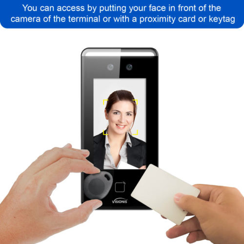 Indoor + IP65 Outdoor Access Control Face Recognition + Time and Attendance + TCP/IP + 1,500 Faces