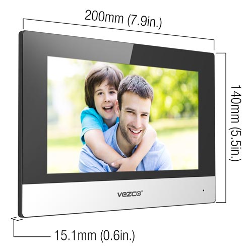 Vezco VZ-INT-7ETL Video Intercom Indoor Station With 7-Inch Touch Screen