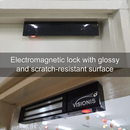 VIS-ML300LED-BL - Black 300LBS Indoor Electric Lock with LED Sensor
