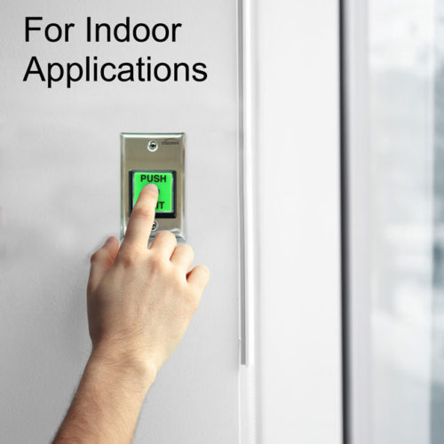 VIS-7040 Square Push To Exit Button For Door Access Control With LED Light, NC, COM, NO Outputs