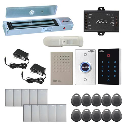 One Door Access Control Electromagnetic Lock + WIFI Outdoor Keypad + PIR FPC-9091