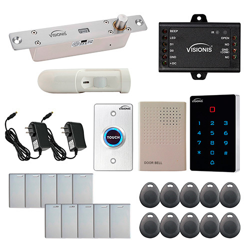 One Door Access Control Electric Drop Bolt + WIFI Keypad/Reader + motion sensor FPC-9097