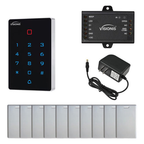 Access Control Weatherproof WIFI Keypad/Reader Standalone and Wiegand + 10 Proximity Cards + power supply FPC-9108