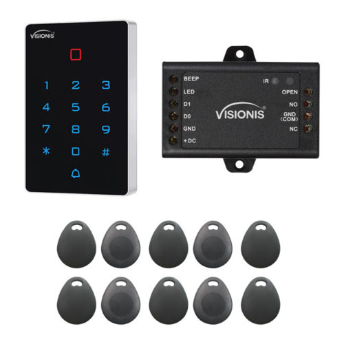 Access Control Weatherproof WIFI Keypad/Reader Standalone and Wiegand + Pack of 10 Proximity Key tags FPC-9109