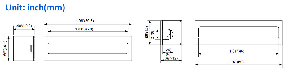 GP-23-BR Magnetic contact dimensions