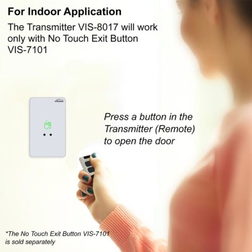 2-Button 433 MHz Transmitter (Remote) for no touch exit button VIS-8017