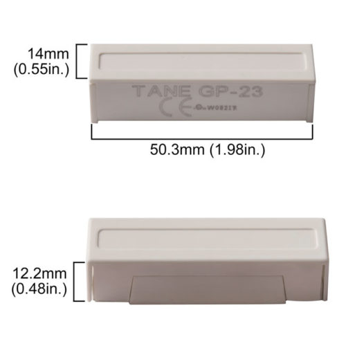 TANE Wired Surface Mount Magnetic Door Window Contact Switch with Hidden Wires GP-23-WH