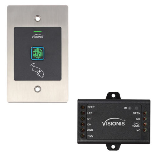 Indoor + Outdoor Rated IP66 Metal Access Control Standalone + Wiegand 26 Biometric Fingerprint
