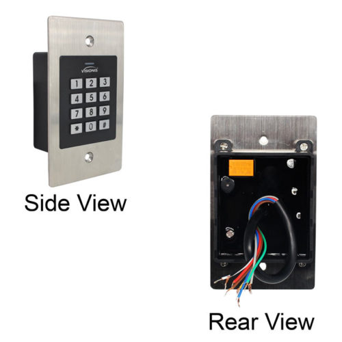 Indoor + Outdoor Rated IP66 Metal Access Control Standalone + Wiegand 26 Keypad + Card Reader VIS-3029
