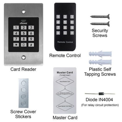 items included in the box access control keypad card reader waterproof