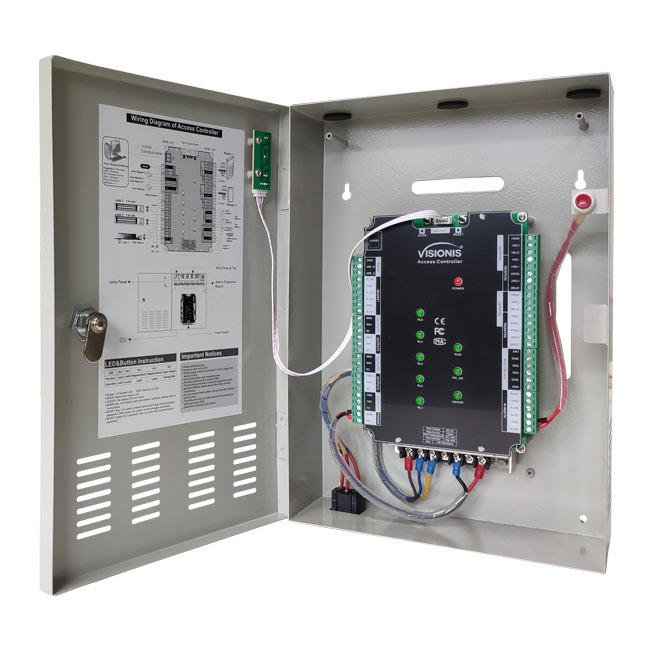 Standalone TCP/IP TWO door Access Control Board+Power Supply Box Security System 