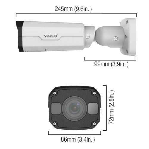 Vezco VZ-IP-BSLH5050VF - 5MP LightHunter Intelligent Bullet Network Camera
