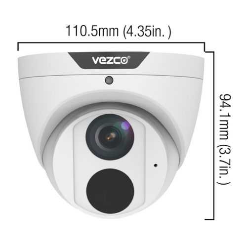 Vezco VZ-IP-DSLH5530 - 5MP LightHunter Deep Learning Dome Network Camera