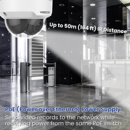 VZ-IP-DSLH5030 5MP LightHunter Deep Learning Vandal-resistant Dome Network Camera