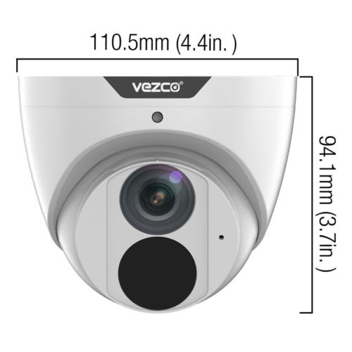 Vezco VZ-IP-DCOLOR5M28 - 5MP HD Intelligent LightHunter IR Fixed Eyeball Network Camera