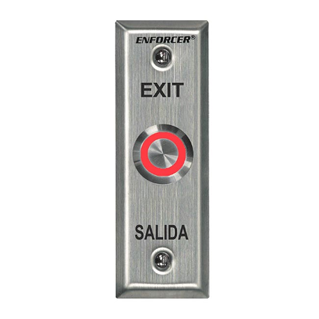 Seco-Larm SD-7175SGEX1Q Enforcer Slimline Request-to-Exit Plate with 1" Illuminated Red/Green LED Push Button