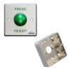 FPC-5402 Round sturdy Stainless steel Request to exit Button for Door access Control Wide Size With Zinc Alloy Gang Box