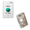 FPC-5403 Round Strurdy Stainless Steel Request to Exit Button For Door Access Control Standard Size With Plastic Gang Box