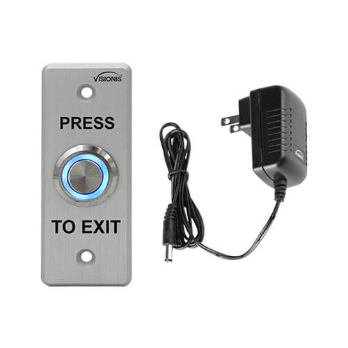 FPC-5405 Outdoor Weather and WaterProof Stainless Steel Door Bell Type Round Request To Exit Button Slim Size for Door Access Control with Power Supply