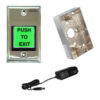 FPC-5430 Green Square Request To Exit Button For Door Access Control With LED Light and Zinc Alloy Back box and Power Supply
