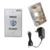 FPC-5433 Door Bell Type With Blue Led Request To Exit Button For Door Access Control With Power Supply and Zinc Alloy Back Box