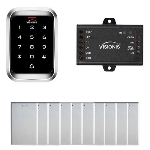 FPC-5660 Access Control Weatherproof Keypad Reader Standalone No Software Em Cards and pack of 10 Proximity cards