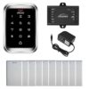 FPC-5662 Visionis VIS-3000 Access Control Weather Proof Metal Housing Anti Vandal Anti Rust Digital Touch Keypad Reader Standalone No Software 125KHZ Em Cards Compatible 2000 Users with Door Bell Kit with Power supply and a pack of 10 Proximity cards