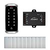 FPC-5676 Visionis VIS-3003 Access Control Weather Proof Metal Housing Anti Vandal Anti Rust Digital Touch Keypad Reader Standalone No Software 125KHZ EM cards Compatible 2000 Users With Door Bell Slim Version and 10 pack of Proximity cards
