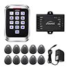 FPC-5685 Visionis VIS-3004 Access Control Weather Proof Metal Housing Anti Vandal Anti Rust Metal Touch Keypad Reader Standalone No Software 125KHZ EM cards Compatible 2000 USers with Door Bell and a pack of 10 Key Fobs With Power Supply Included