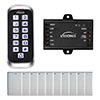 FPC-5686 Visionis VIS-3005 Access Control Weather Proof Metal Housing Anti Vandal Anti Rust Metal Touch Keypad Reader Standalone No Software 125KHZ EM Cards Compatible 2000 Users With Door Bell Slim Version With a pack of 10 Proximity Cards