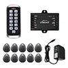 FPC-5690 Visionis VIS-3005 Access Control Weather Proof Metal Housing Anti Vandal Anti Rust Metal Touch Keypad Reader Standalone No Software 125KHZ EM Compatible 2000 Users With Door Bell Slim Version With a pack of 10 Key Tags and Power Supply Included