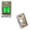 Visionis FPC-6273 Green with LED Square Request to Exit Button with Timer Delay for Door Access Control With Zinc Alloy Gang Box