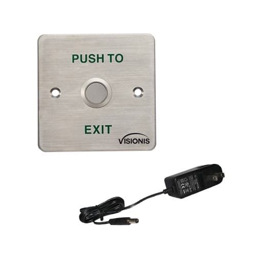Visionis FPC-6290 Stainless Steel Door Bell Type Wide Size Exit Button for Door Access Control with No LED and Power Supply