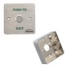 Visionis FPC-6292 Stainless Steel Door Bell Type Wide Size Exit Button for Door Access Control with No LED with Zinc Alloy Back Box