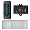 FPC-6421 Visionis VIS-3008 Access Control Black Outdoor IP66 Weatherproof Card Reader/Keypad Standalone No Software Wiegand 26-37 Bits 125KHz EM Cards 1,000 Users with a 10 Pack of Proximity cards
