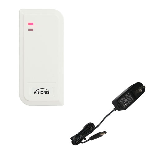 FPC-6437 VIS-3101 Access Control White Outdoor IP66 Card Reader Only Compatible with Wiegand 26 Bit and a Power supply Included
